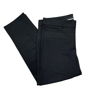 Banana Republic Sloan Fit Black Polka Dot Pants Women’s Size 6 Petite